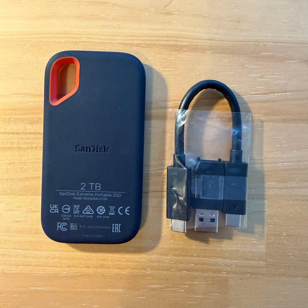 外付けハードディスク・ドライブ SanDisk SSD Extreme 2TB