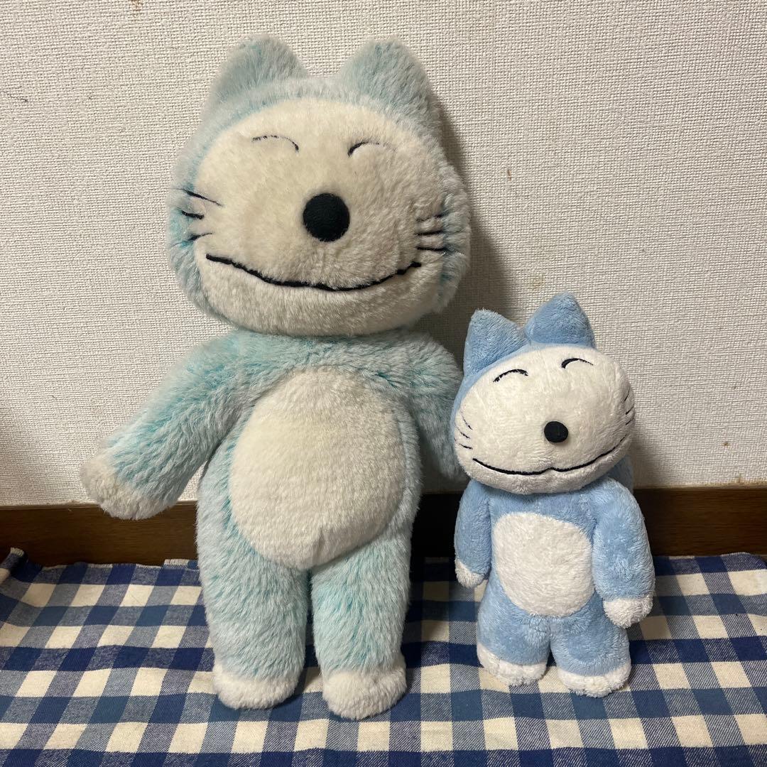 ▪️11ぴきのねこ　ぬいぐるみ2種類▪️水色毛足の長いねこ&首動くねこ▪️レア美品