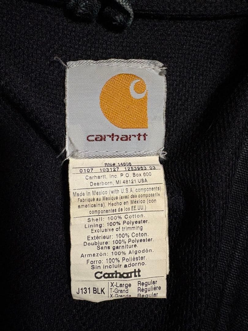 Carhartt／00s アクティブジャケット BLACK XLサイズ