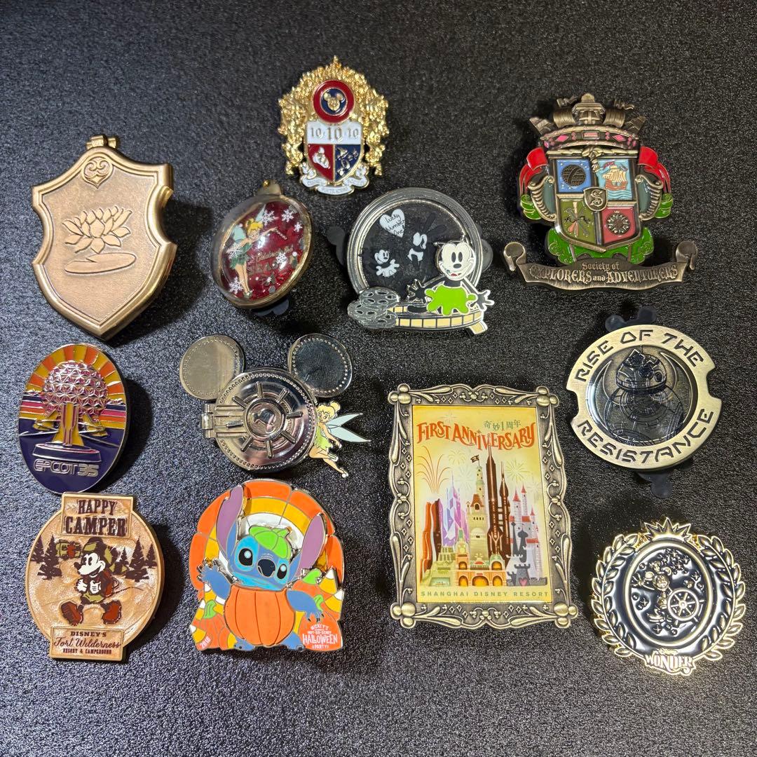 ディズニー ピンバッジ 12点セット ティアナ オズワルド スティッチ