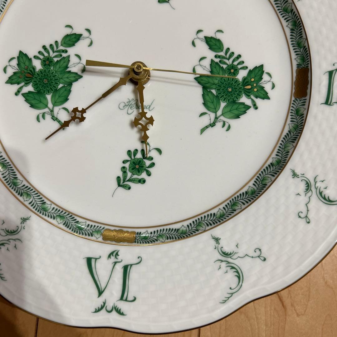 お値下げ‼️ヘレンド アポニーグリーン 壁掛け時計 HEREND