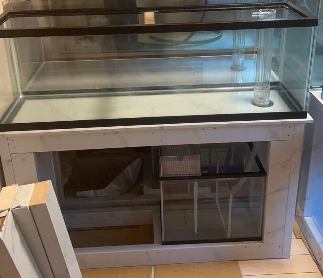 値下げしました‼️⇒ 120-32-40 オーバーフローガラス水槽 と台のセット