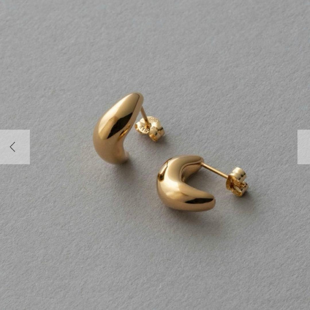 新品未使用　ete 現行品　ドロップピアス　イエローゴールド　SV925 K18