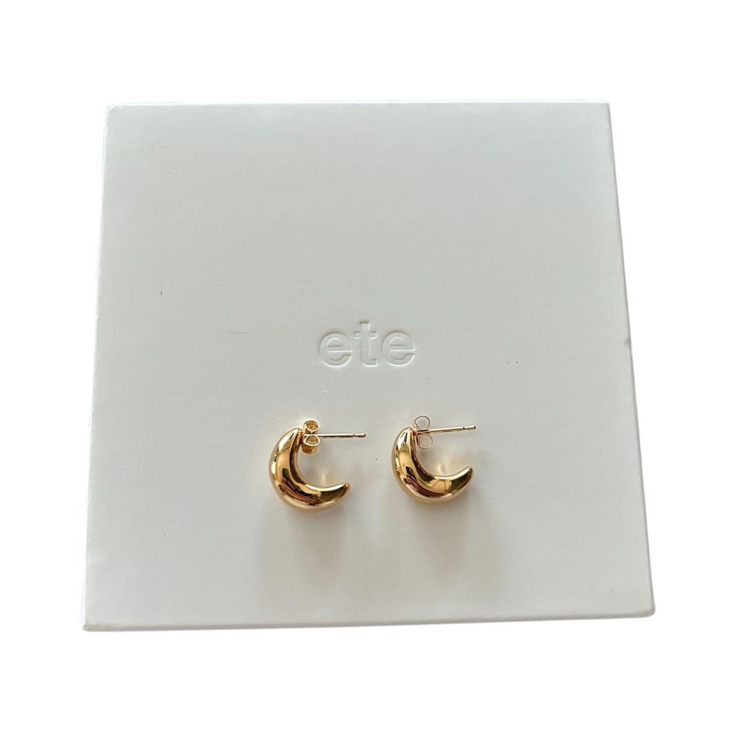 新品未使用　ete 現行品　ドロップピアス　イエローゴールド　SV925 K18