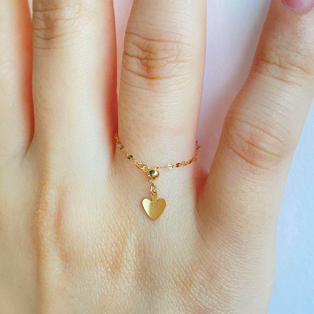 新品✨大人気18金 ✨k18刻印チェーンリング1.2㎜16号〜FREEプレゼント