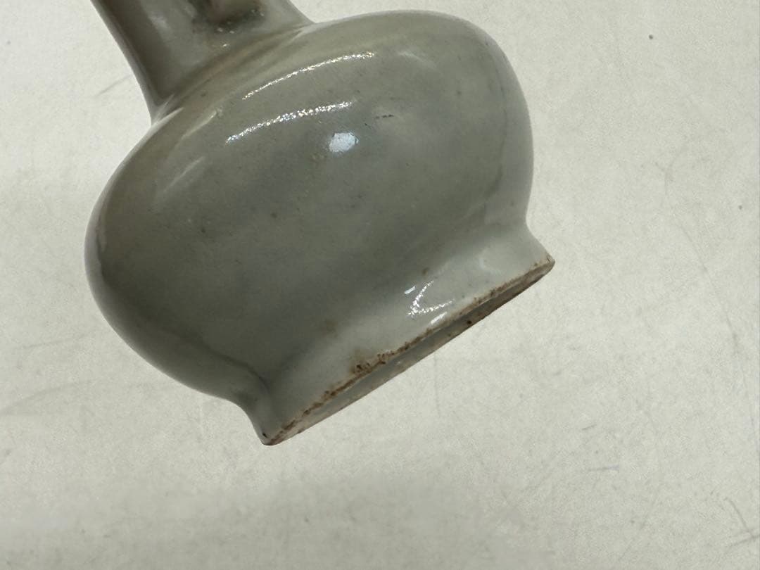 青磁　雙耳瓶　アンティーク　送料込み251010