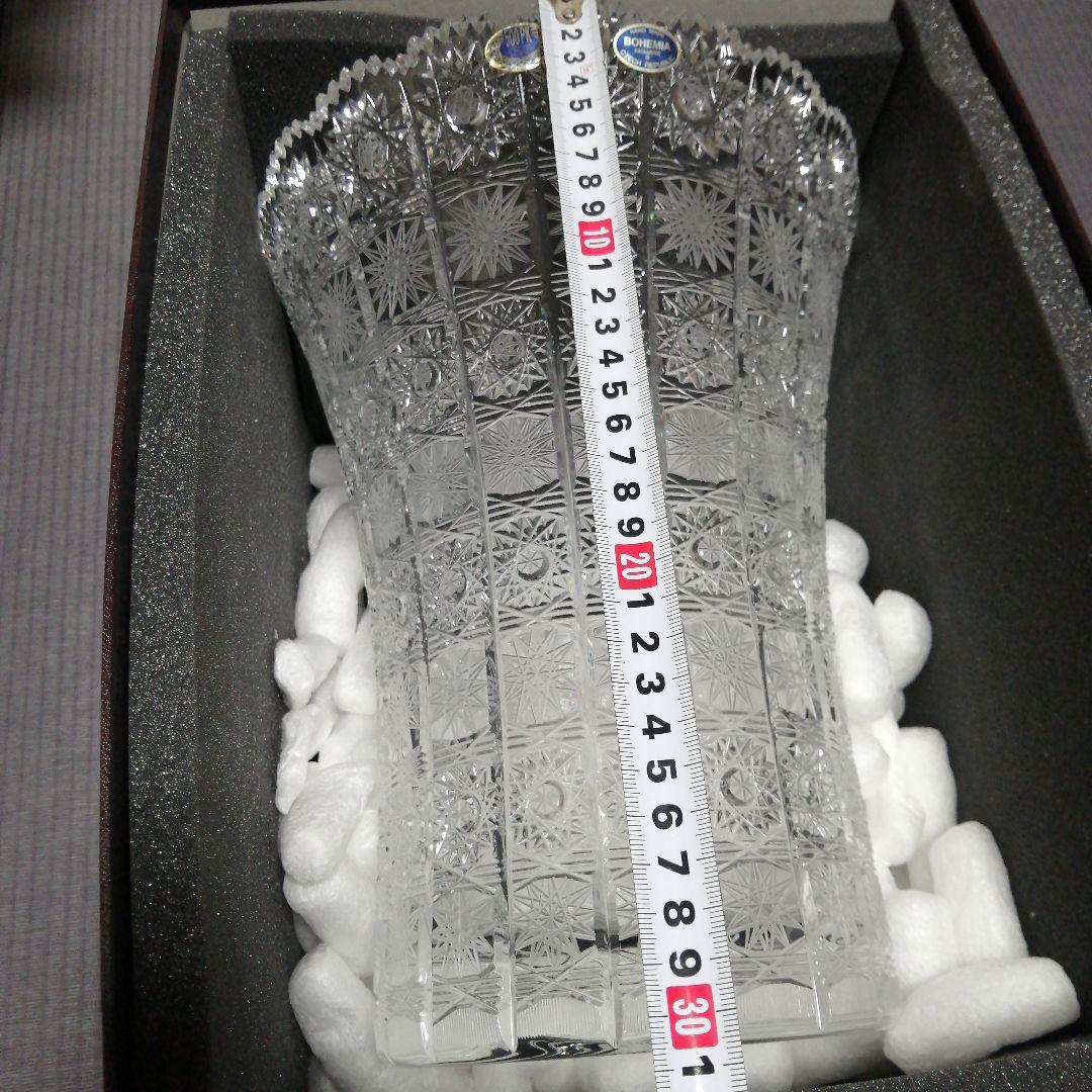 ボヘミアガラス 花瓶 フラワーベース 500PK