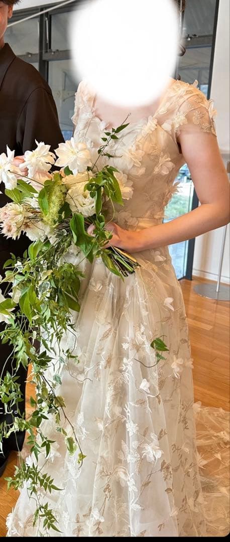 フラワーレース バックVドレス（W245）