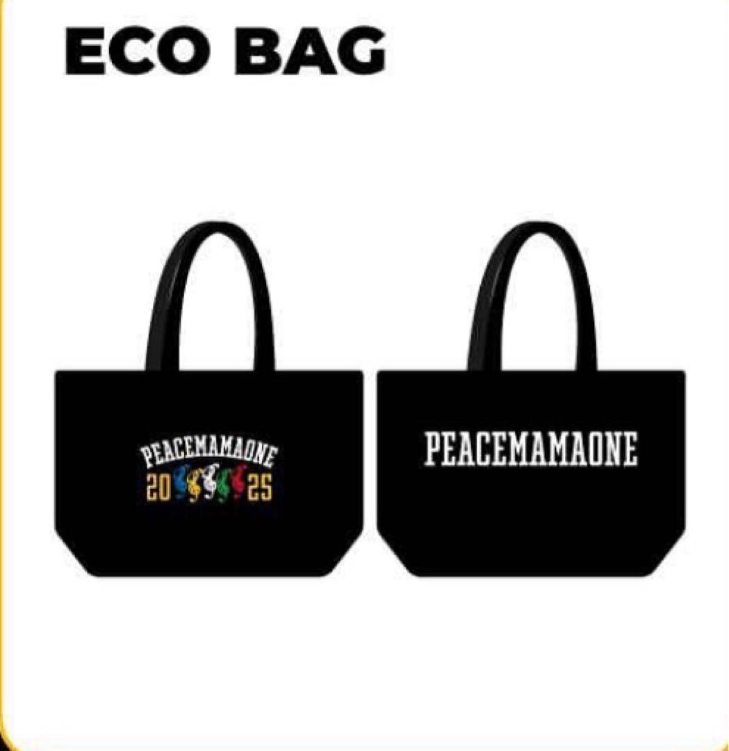 PEACEMAMAONE エコバッグ ブラック　MAMAコラボ ポップアップ限定