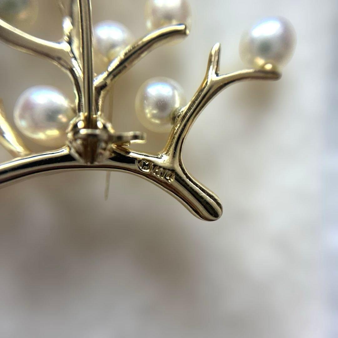 ミキモト パールブローチ　K14