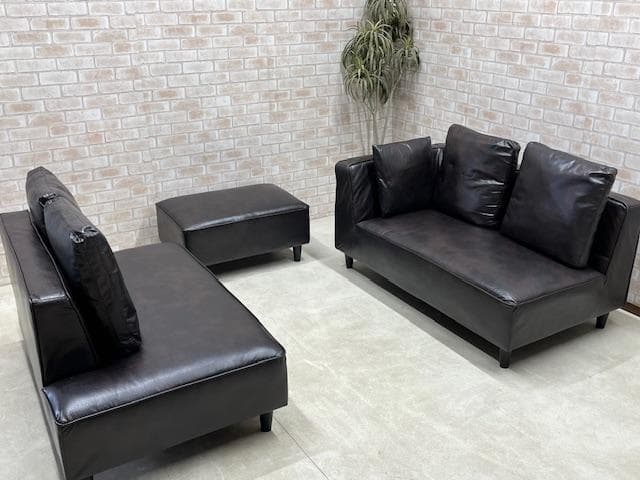 コーナーソファ　カウチソファー　レイアウトフリー　ダークブラウン　新品