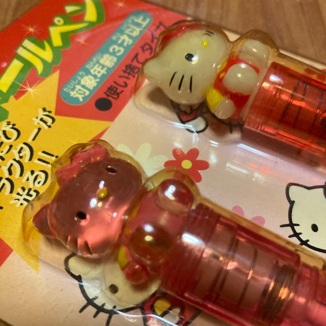 ハローキティ ライトボールペン 2本セット　未使用品　2002