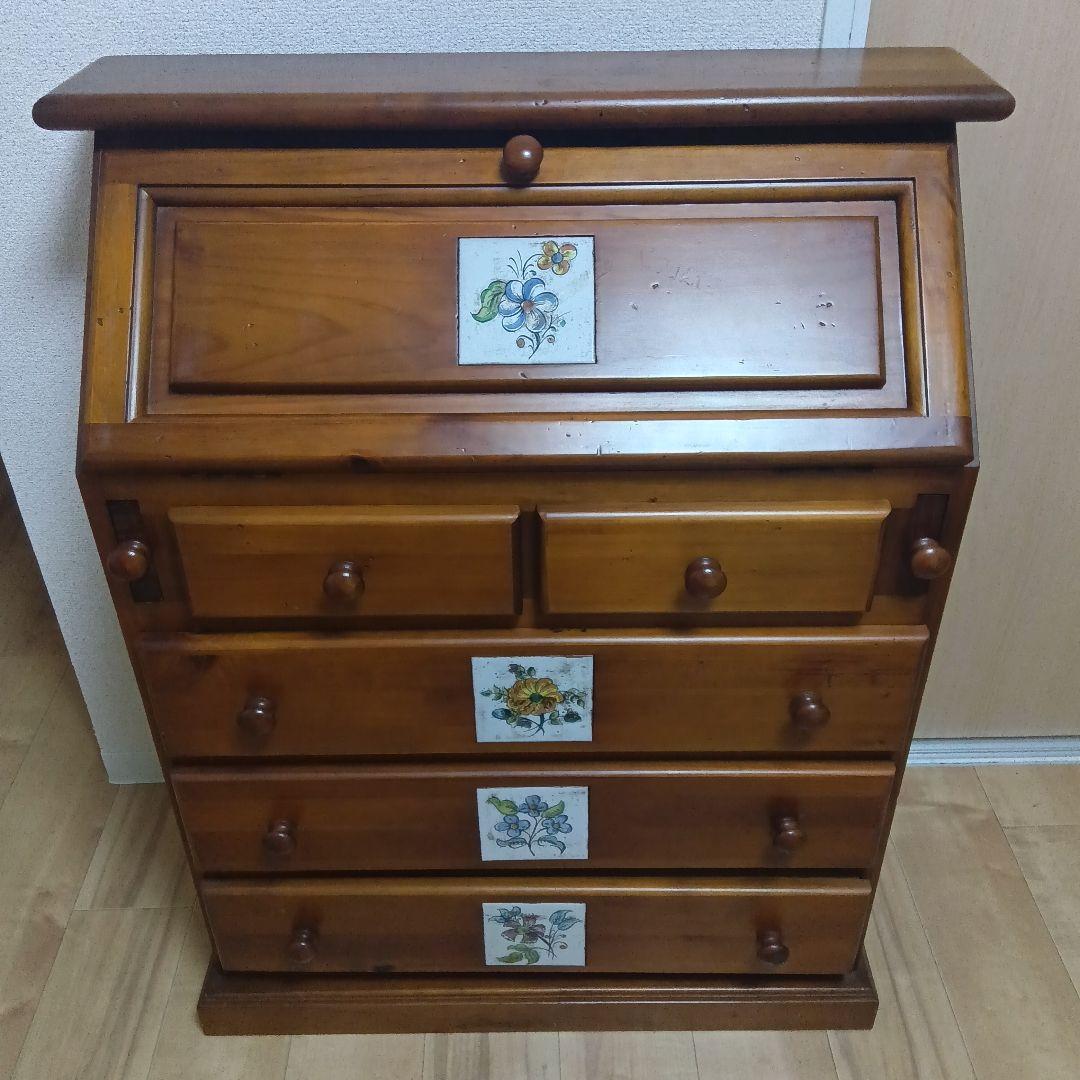 木製　スペイン家具　ビューロー　アクタス　チェスト　デスク