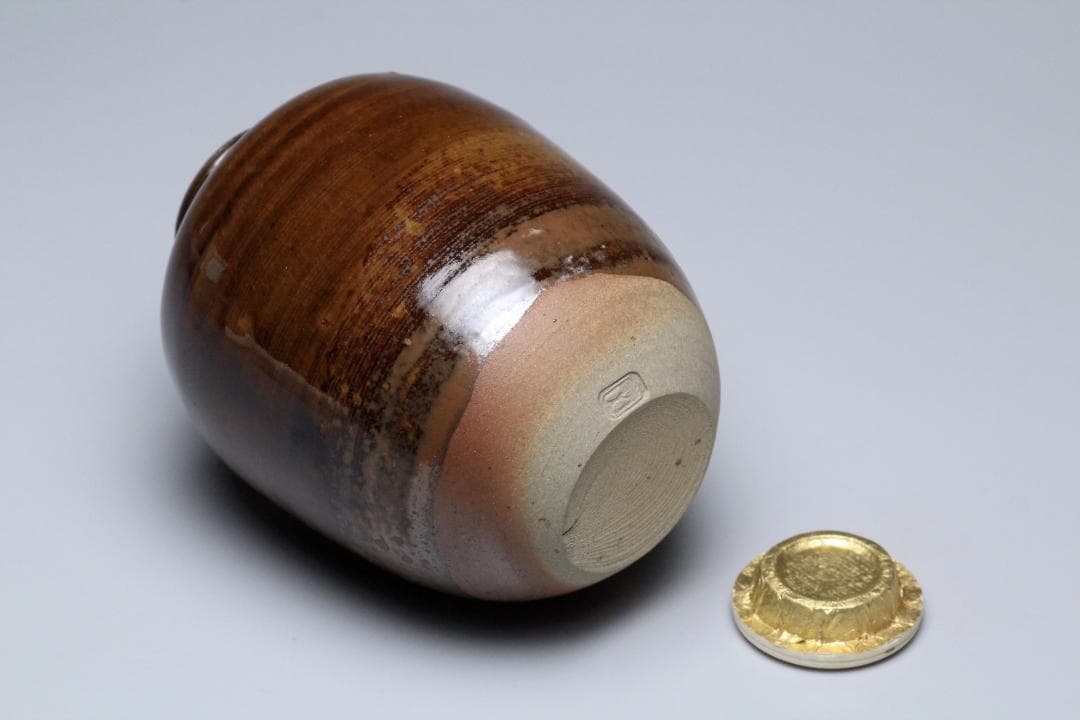 高取静山　十一代　茶入　共箱　茶入れ　古美術品　骨董品【正一古美術】