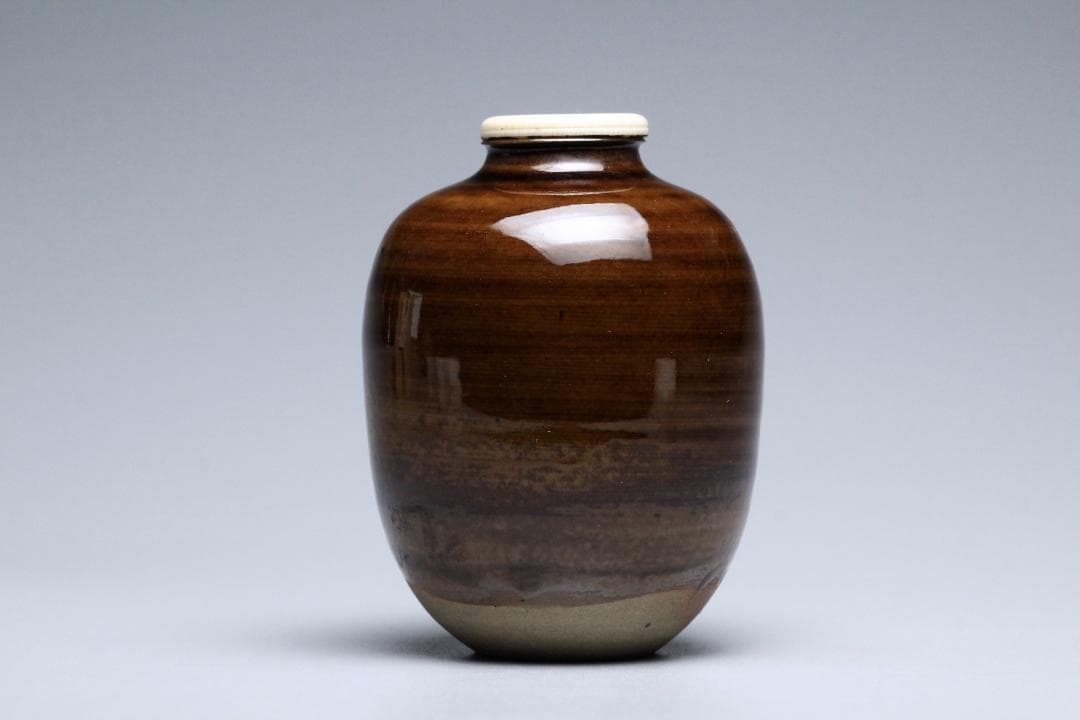 高取静山　十一代　茶入　共箱　茶入れ　古美術品　骨董品【正一古美術】