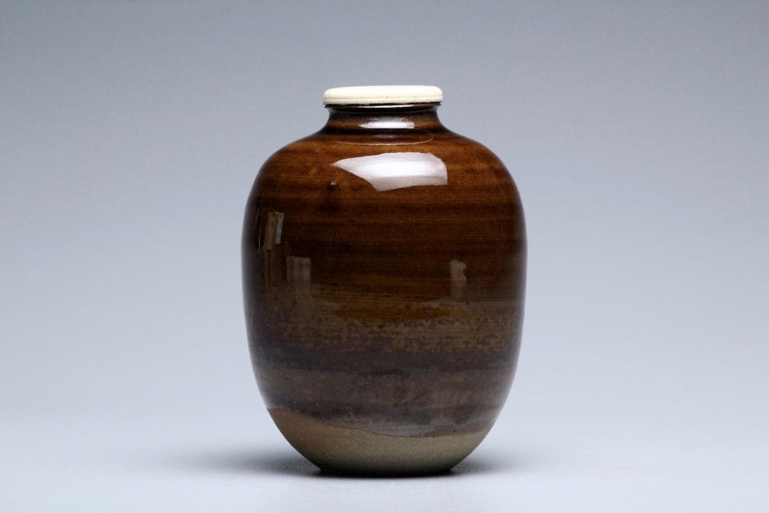 高取静山　十一代　茶入　共箱　茶入れ　古美術品　骨董品【正一古美術】