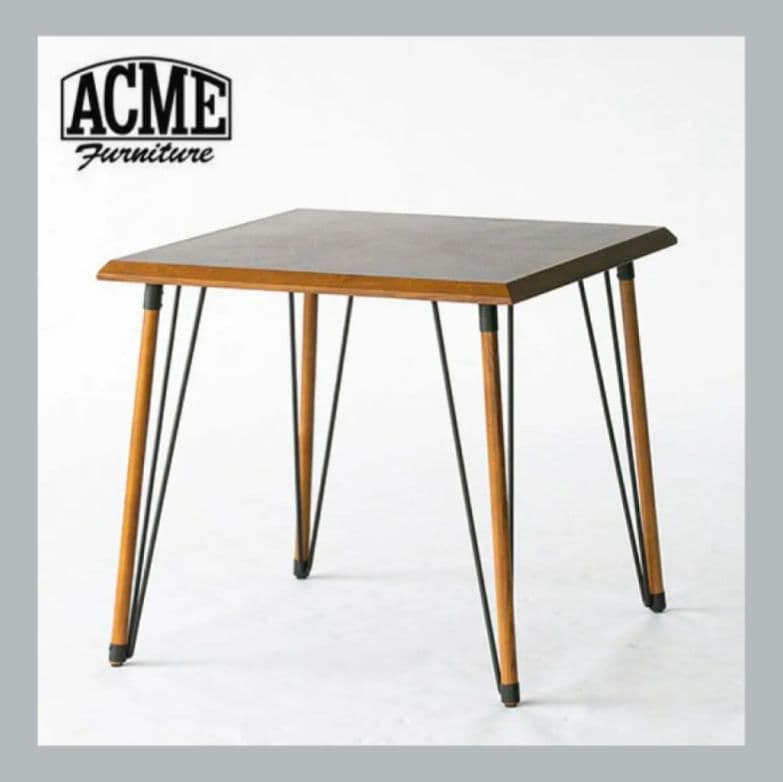 廃盤 ACMEFurniture ウォルナット ダイニングテーブル アイアン脚