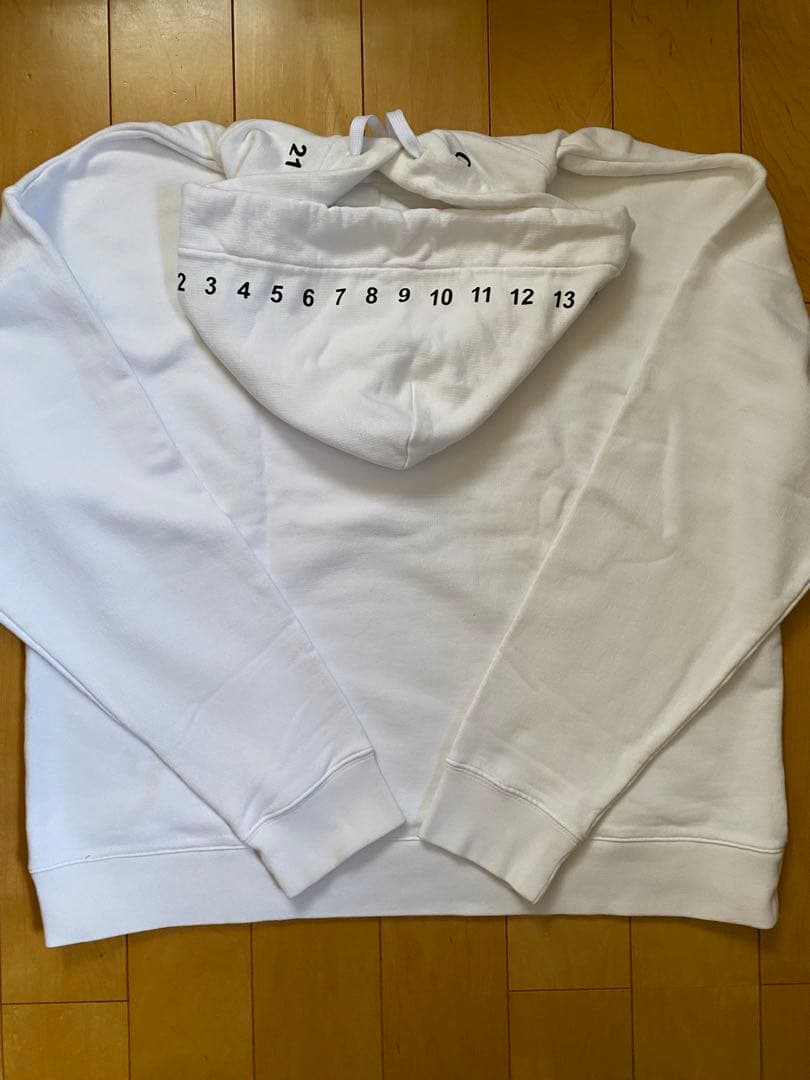 メゾンマルジェラ、Maison Margiela、パーカー、ホワイト、M