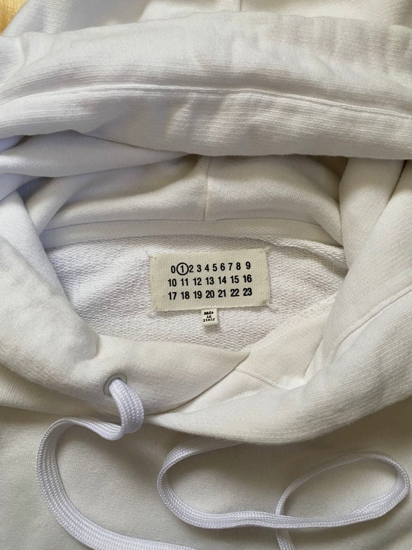 メゾンマルジェラ、Maison Margiela、パーカー、ホワイト、M