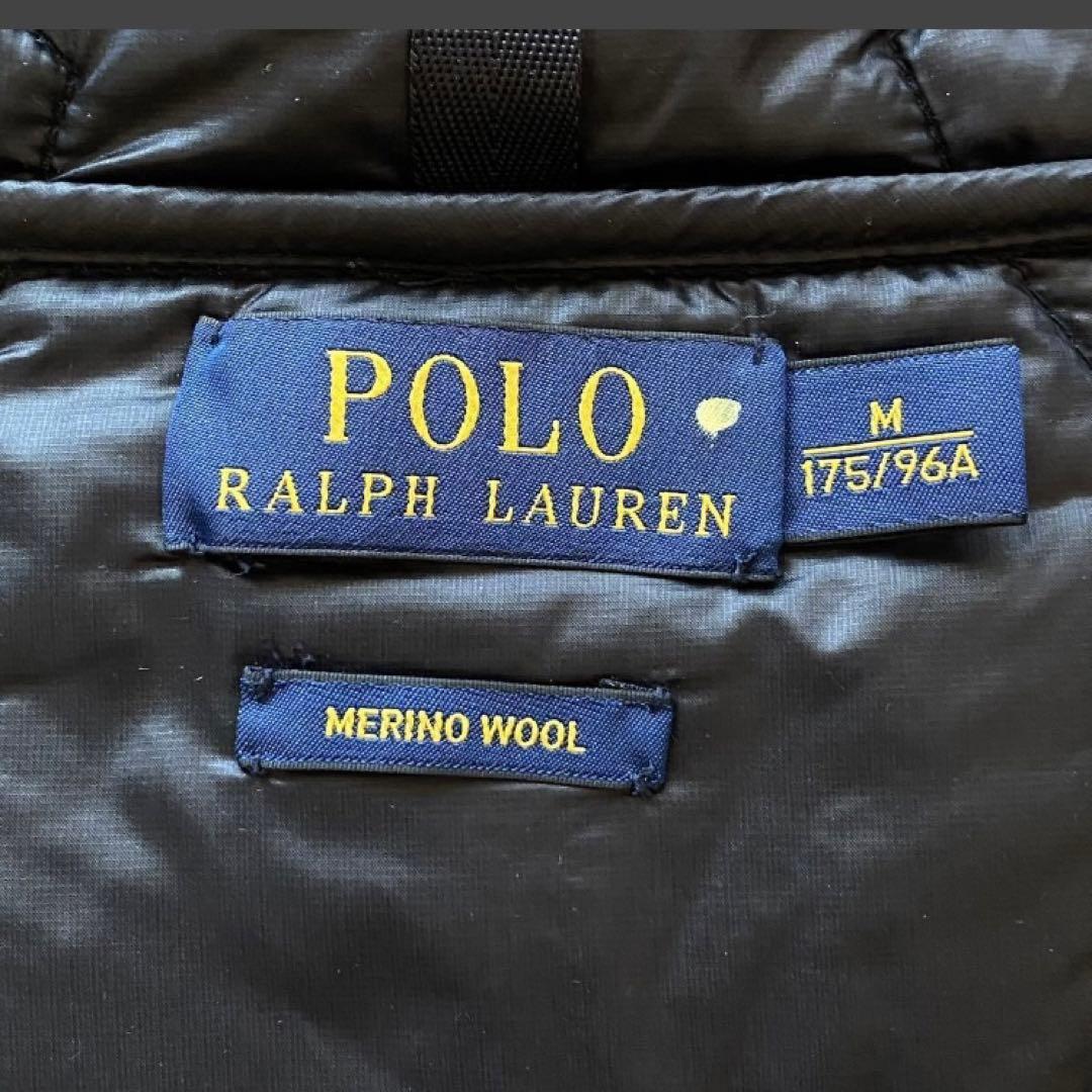 ポロラルフローレン 中綿 ニット切替 ジャケットMサイズ ブラック 黒 メンズ
