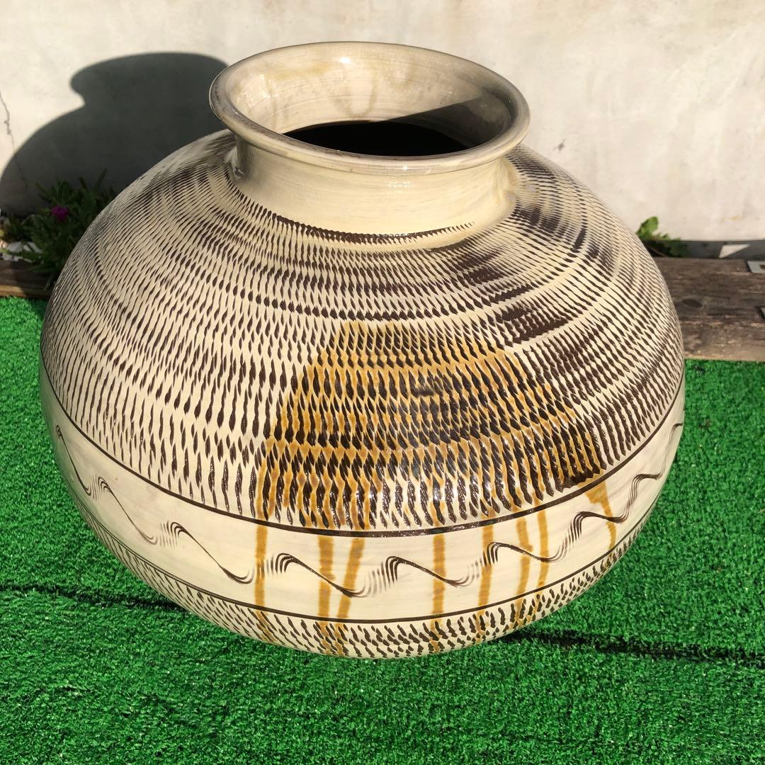 小鹿田焼　大壺　骨董品　陶芸