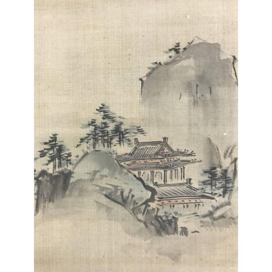 真作/狩野常信/蓬莱山図/山水図/祝掛軸/正月掛軸/掛軸☆宝船☆AK-294