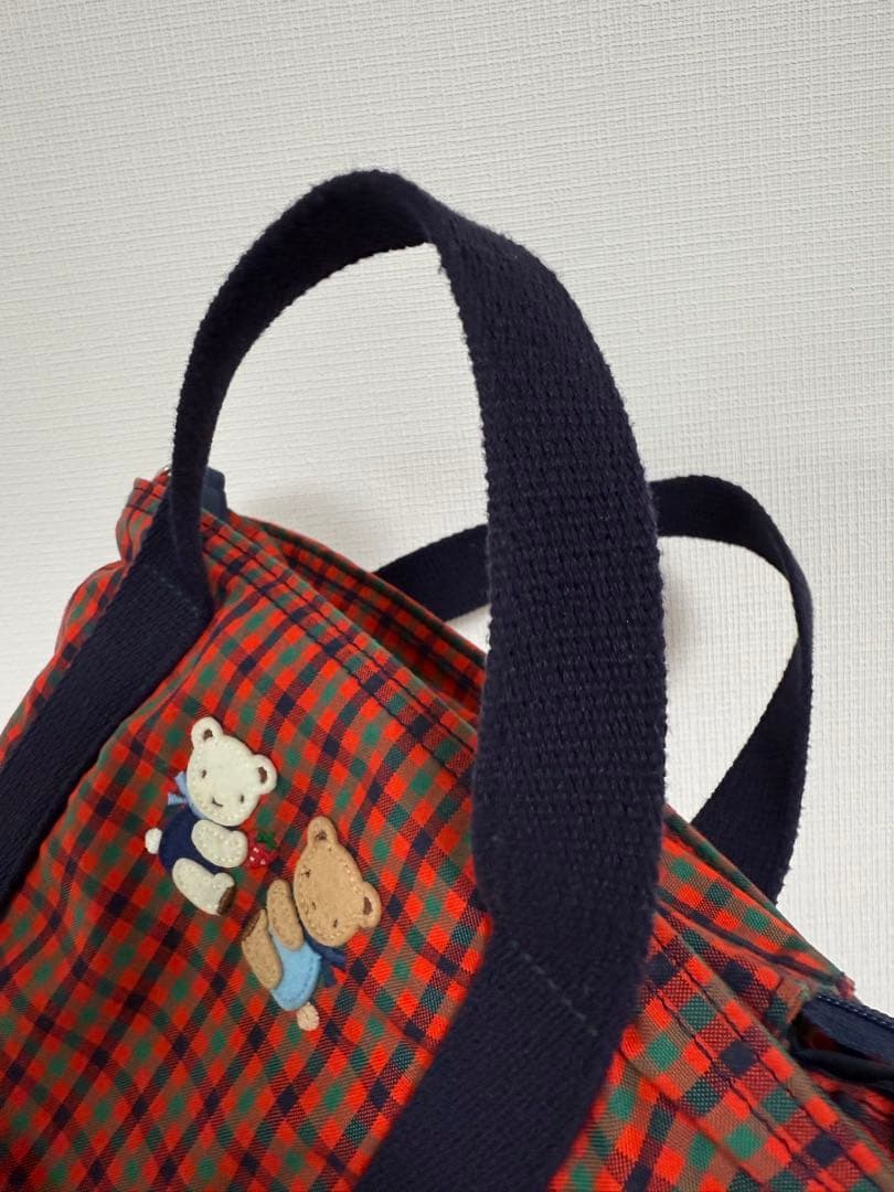 ファミリア familiar ふるさと納税 ショルダーバッグ 赤チェック 西脇市