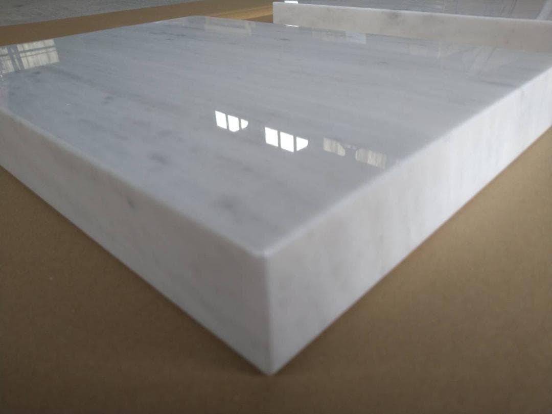 高級 天然白大理石　オーディオボード●350×250×42●5面磨き　ペア