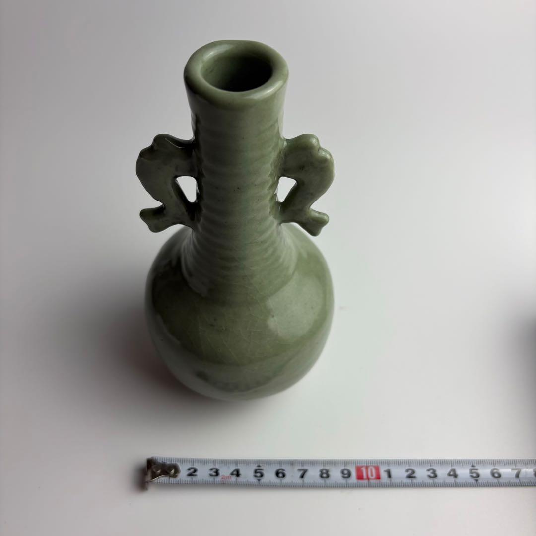 中国 青磁 花瓶 壷 美術品 陶磁器