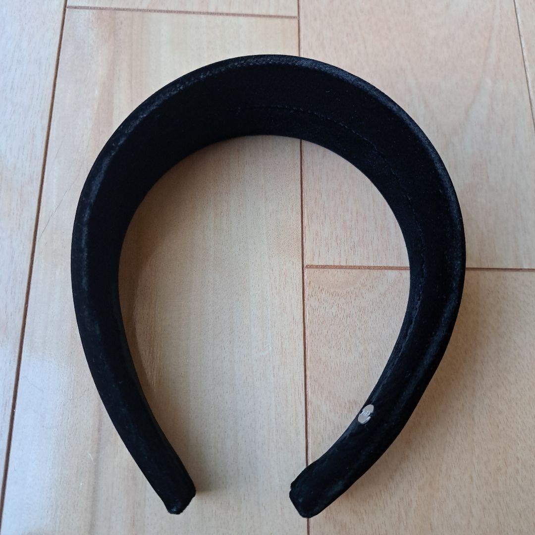 FOXEY ブラック ベロア ヘアバンド