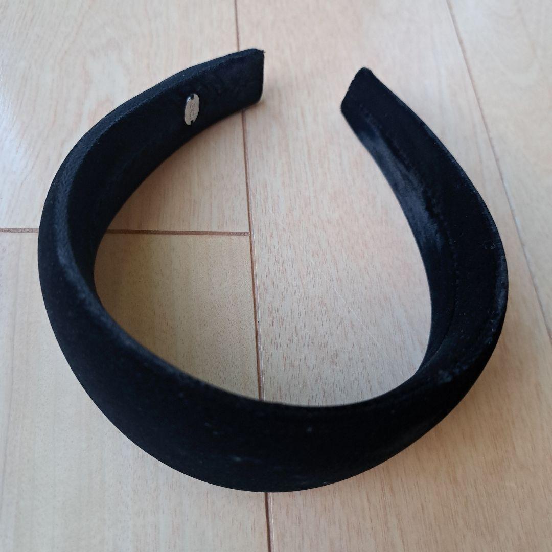 FOXEY ブラック ベロア ヘアバンド