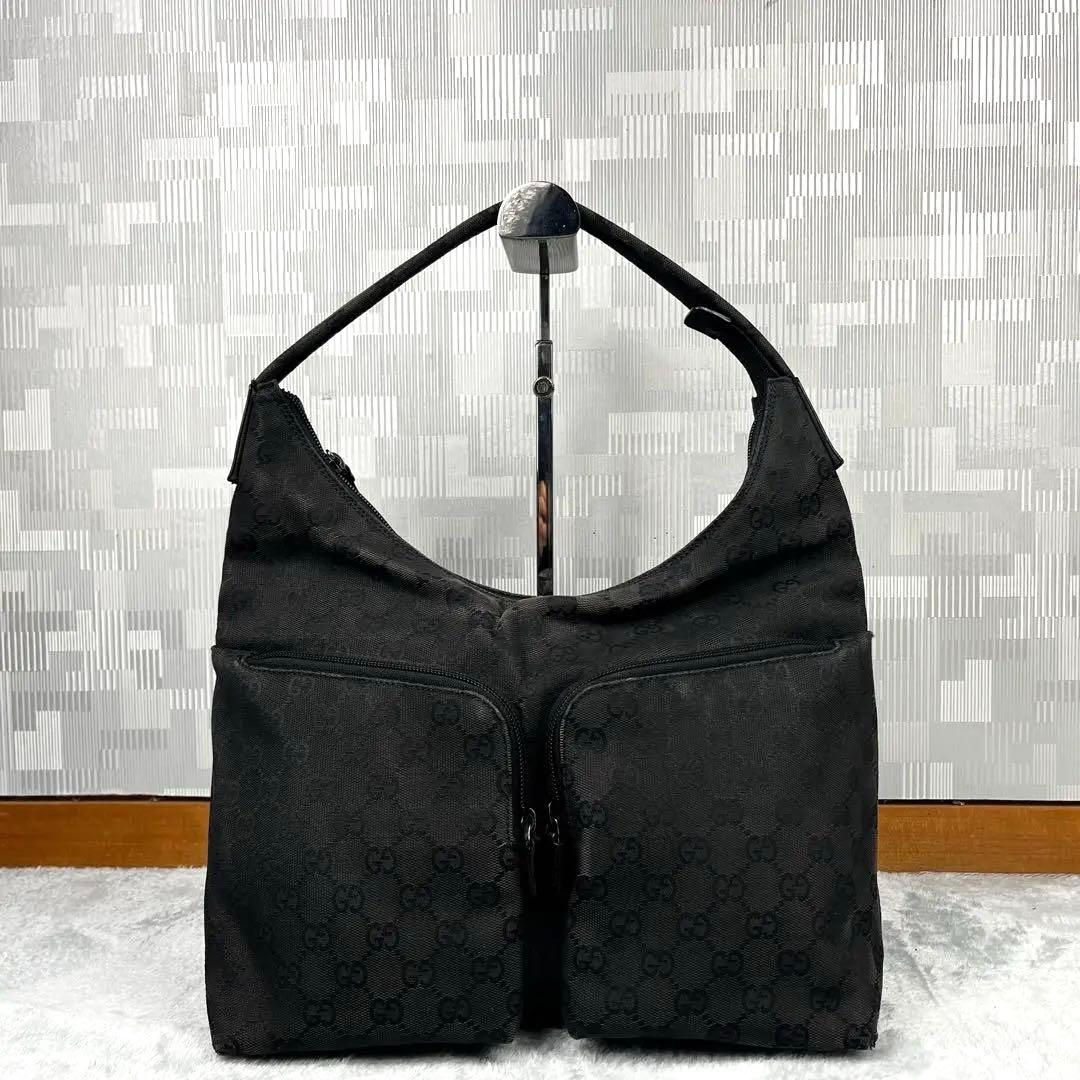 Gucci グッチ ワンショルダーバッグ GG ブラック系 キャンバス
