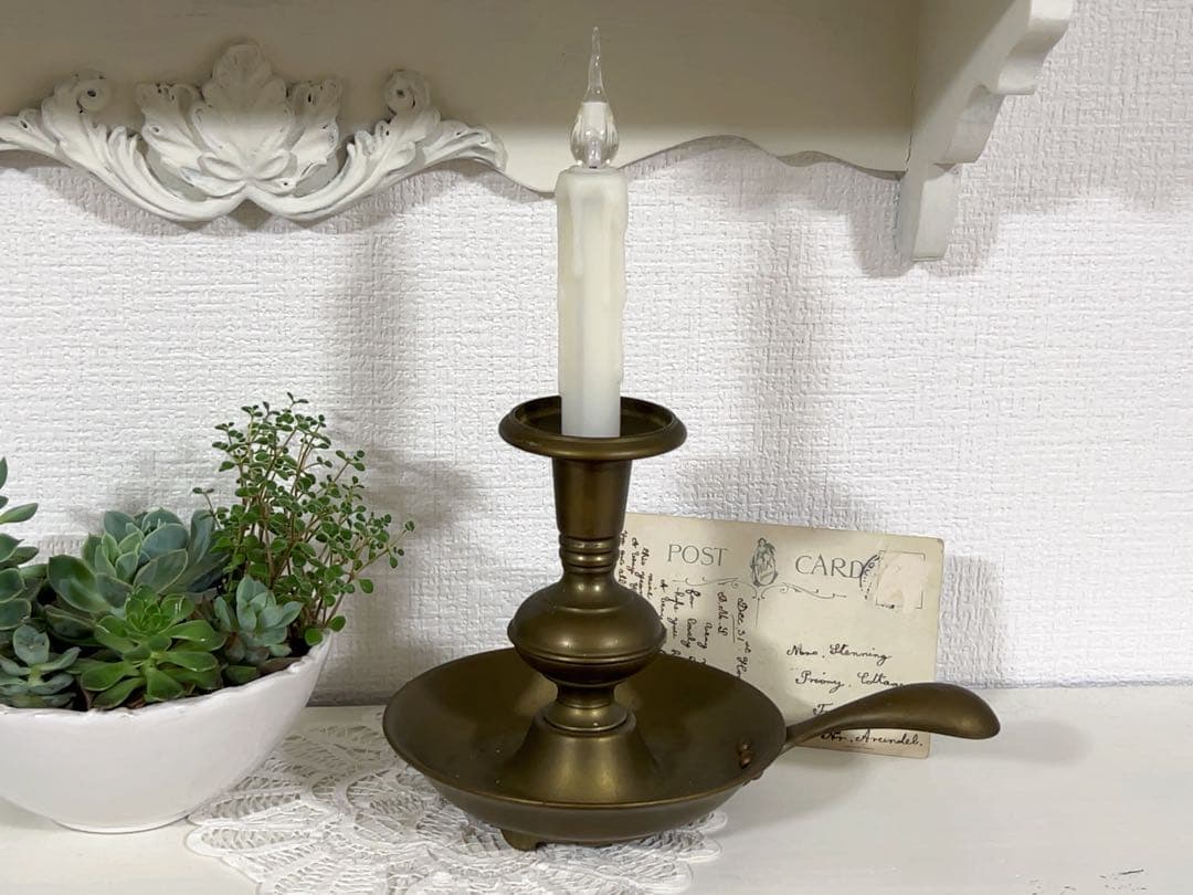 真鍮のキャンドル立て＊イギリスアンティーク
