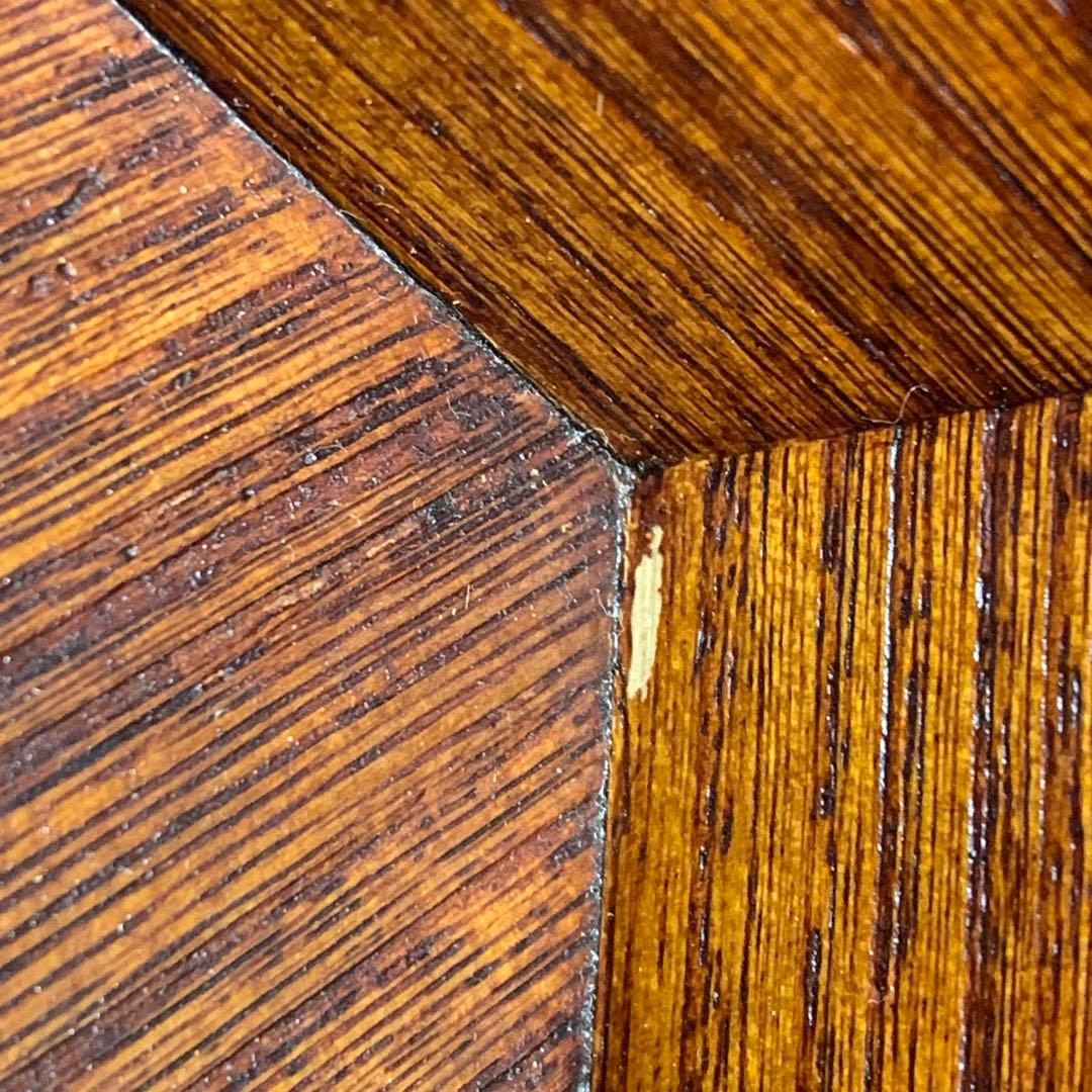 菓子器 堅地屋清兵衛 塗師 茶道具 茶の湯 木目 六角