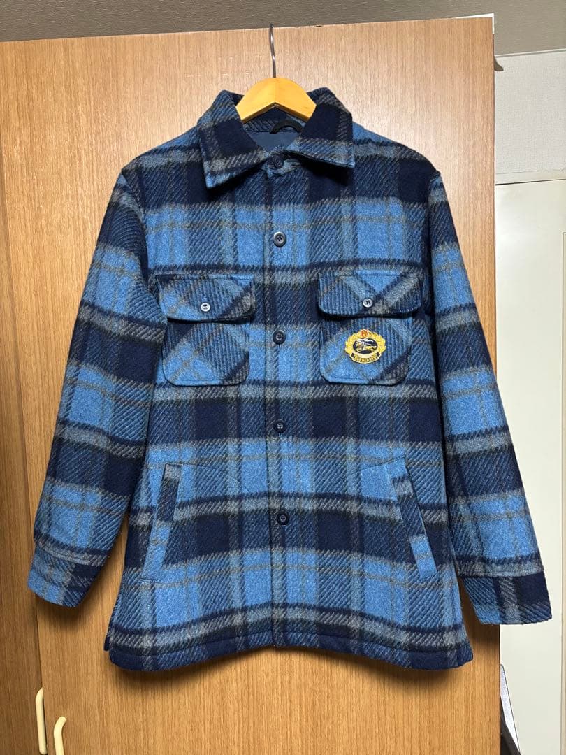 BURBERRY チェック柄ジャケット ブルー