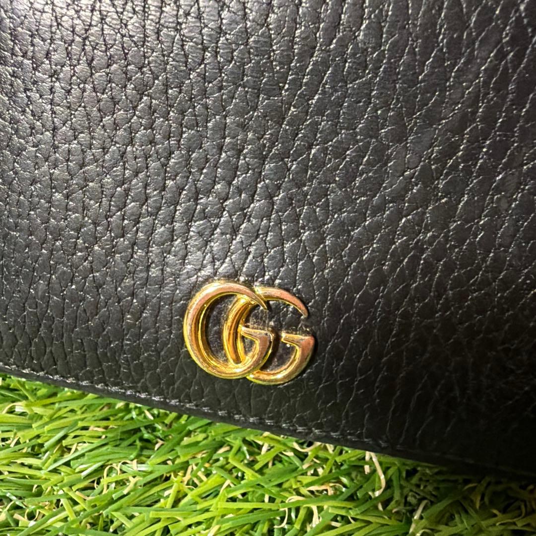 GUCCI＊GG マーモント レザー 二つ折り 財布