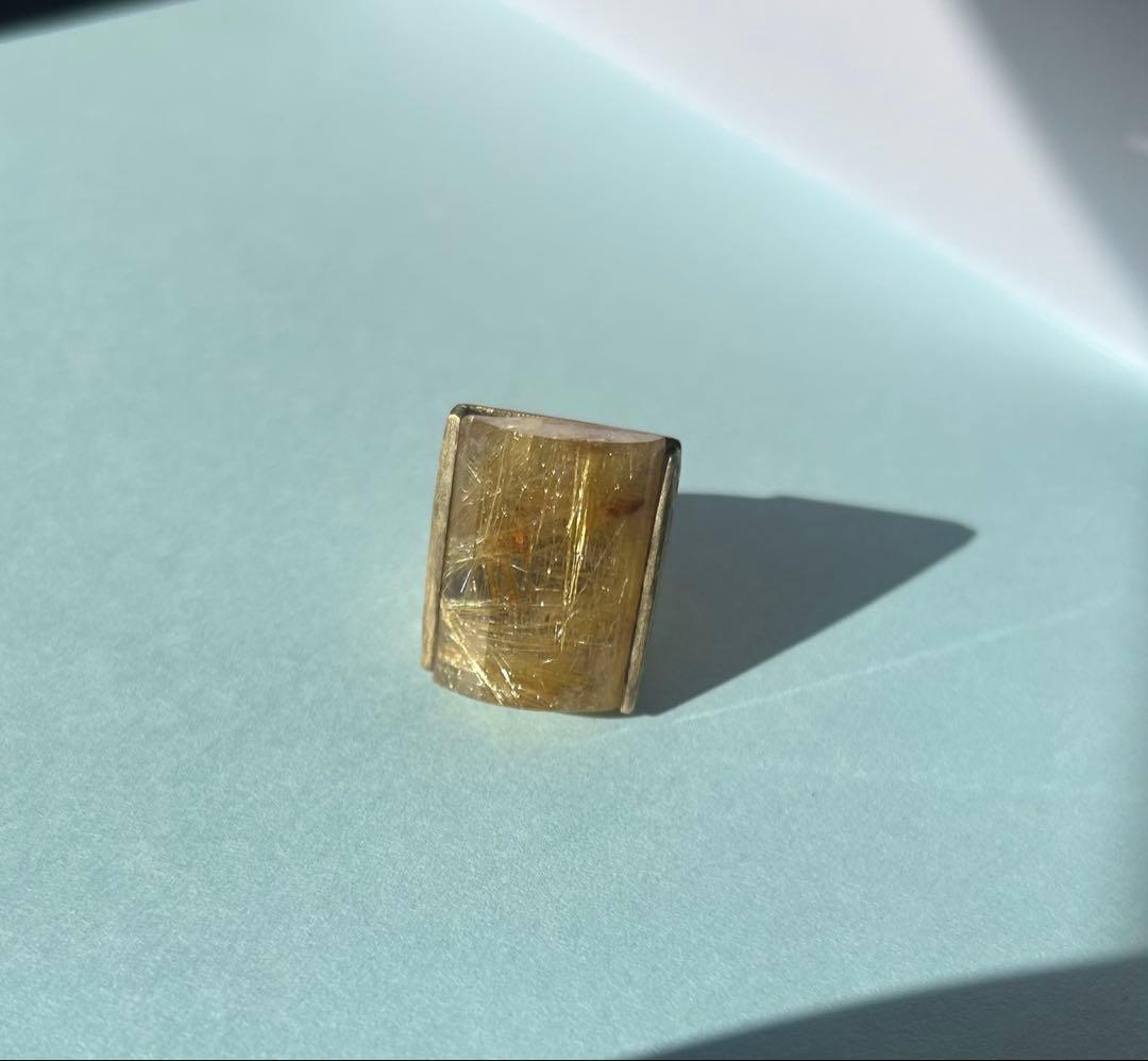 ルチルクォーツリング⭐︎ヴィンテージ⭐︎11号