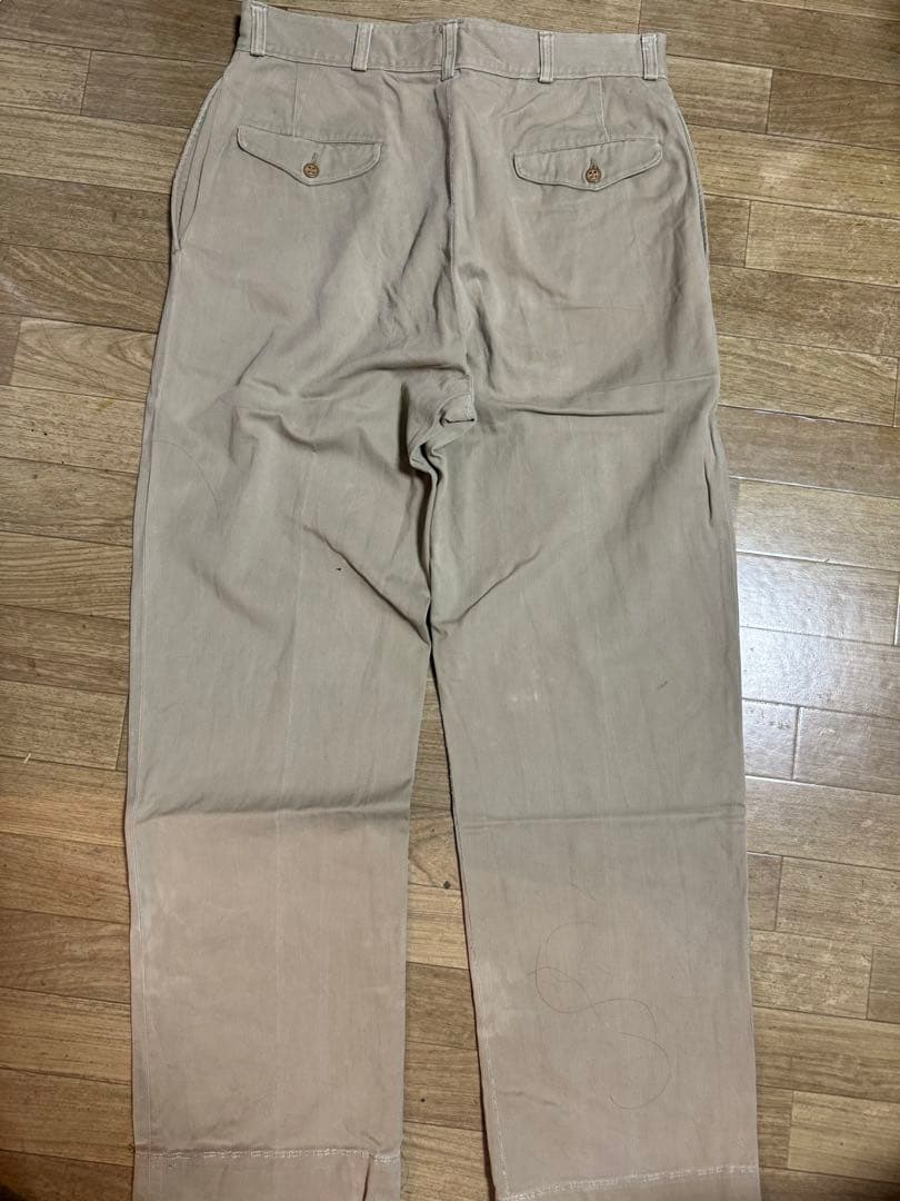 50s us.army 軍チノ 尿素ボタン 34×35 ストレート