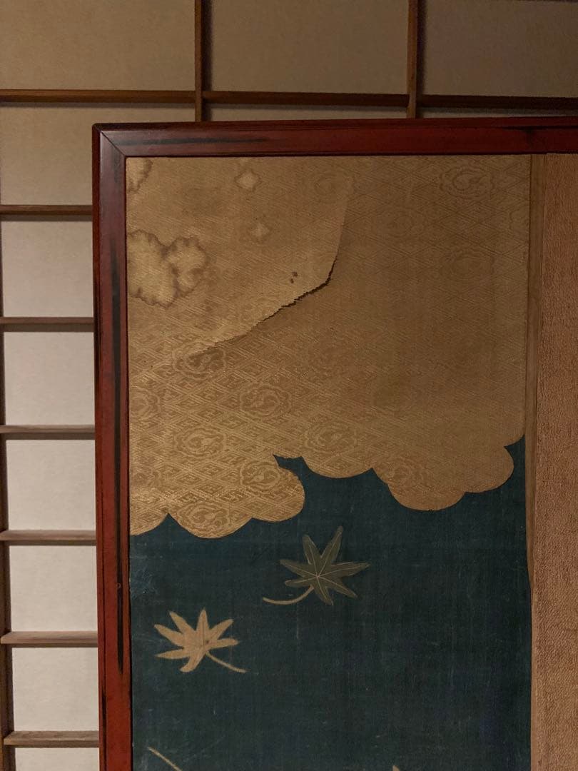 誰が袖屏風 アンティーク 仕切 パーテーション 年代物 時代物