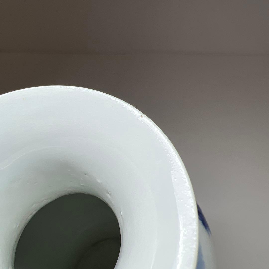 中国清時代　大清康熙年製　青花花瓶　高さ16.7㎝ 東Y7-0605⭐︎2Fトヒサ