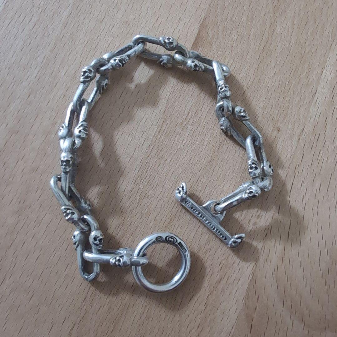 ガボラトリー/ガボール ダブルスカルロングスモールオーバルリンクスブレスレット