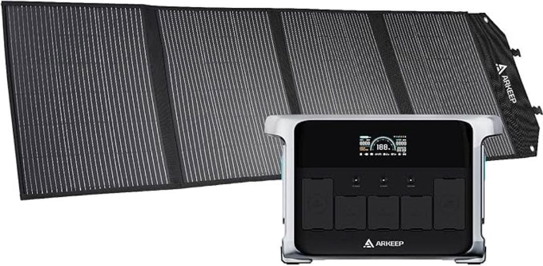 ◆1品限り◆ARKEEP 1152Wh ポータブル電源 100W ソーラーパネル