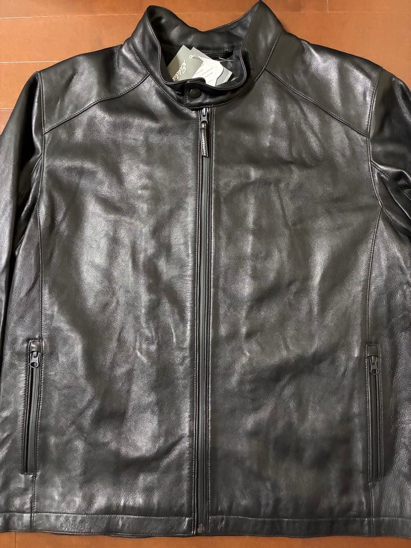エディーバウアーEddieBauer羊革レザーライダースジャケットXL未使用品