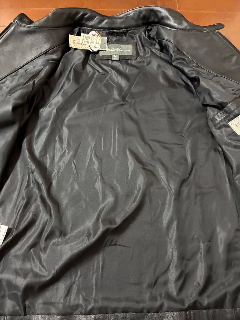 エディーバウアーEddieBauer羊革レザーライダースジャケットXL未使用品