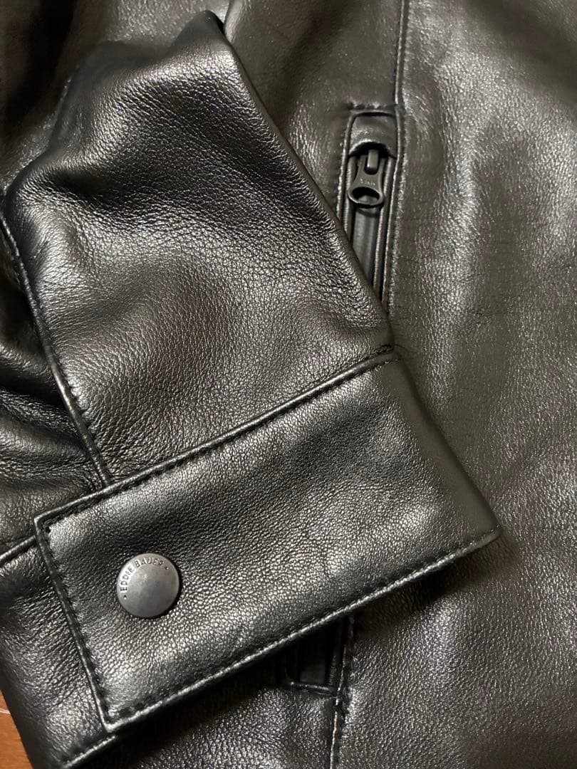 エディーバウアーEddieBauer羊革レザーライダースジャケットXL未使用品