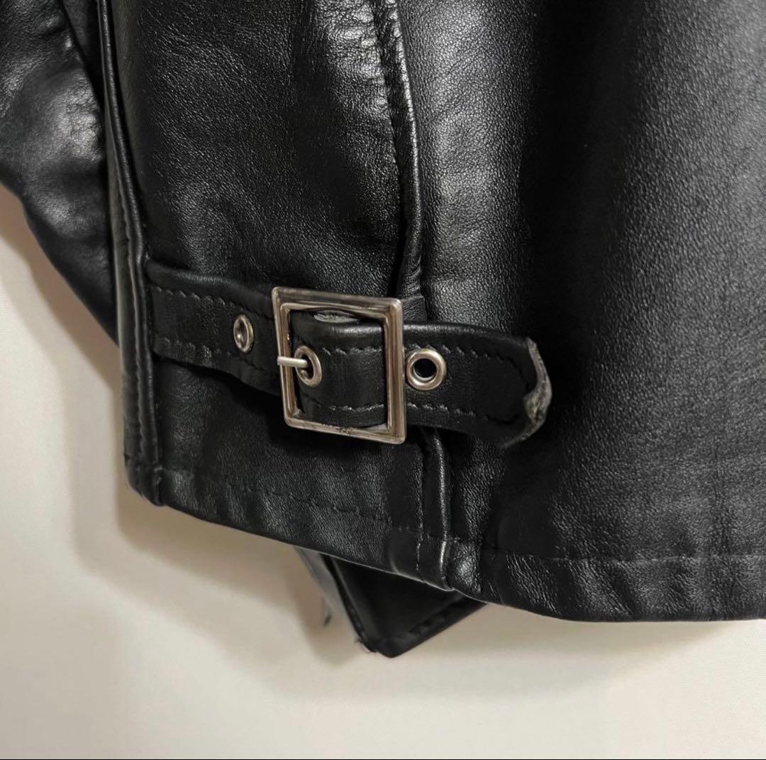 schott 牛革 シングル ライダース レザージャケット ライナー付 42