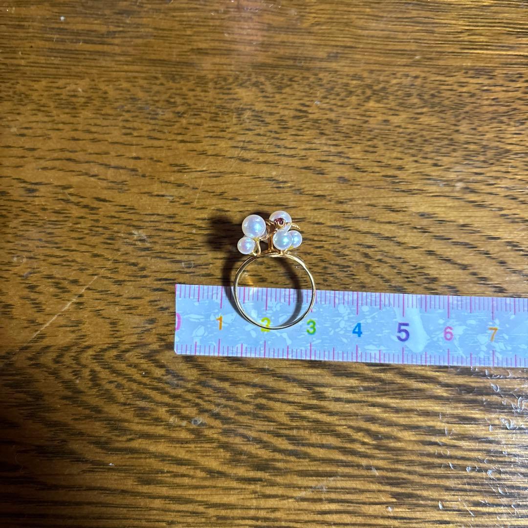 パール フラワールビー付きk18