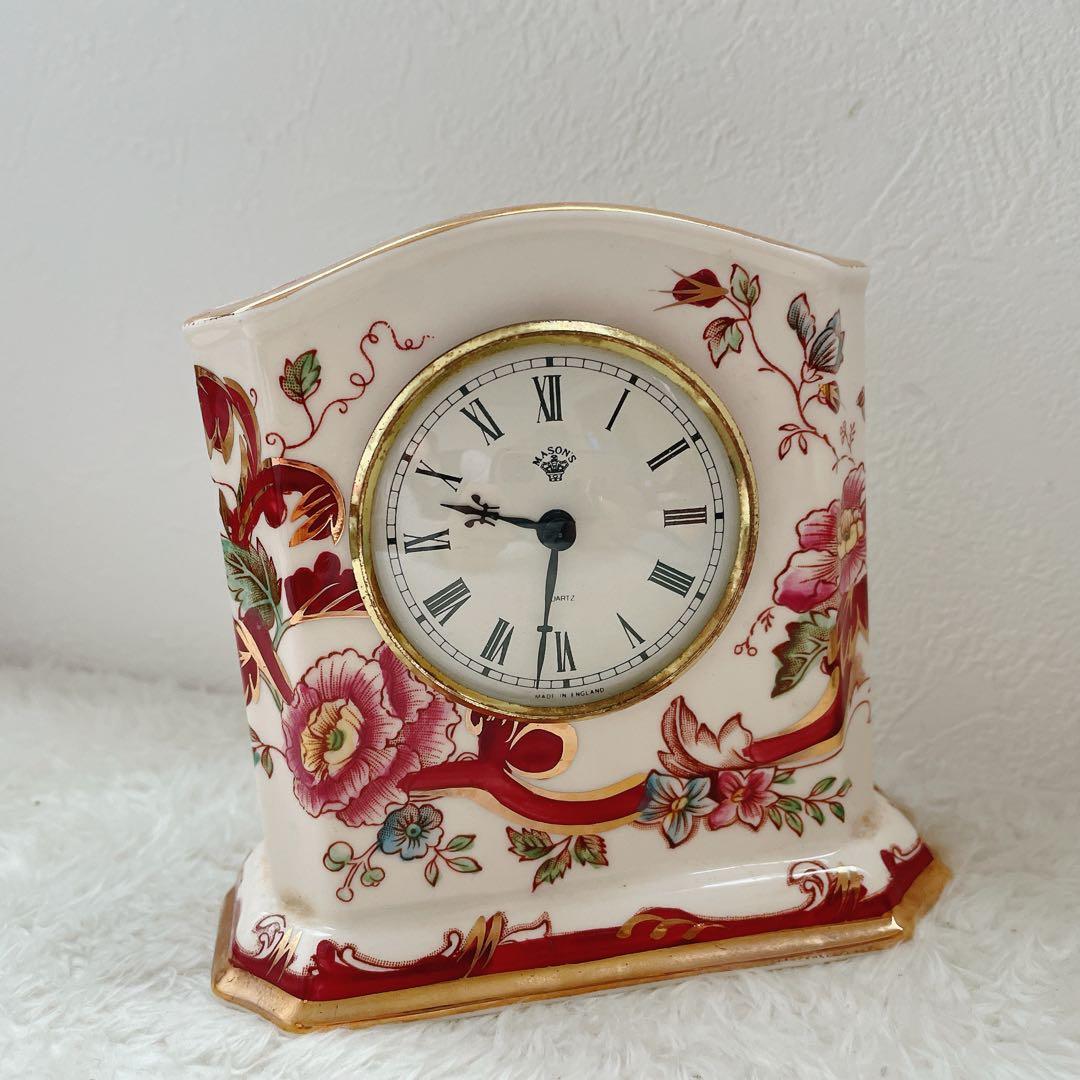 MASON’S メイソンズ 置時計 マンダレイ レッド ビンテージ 置物