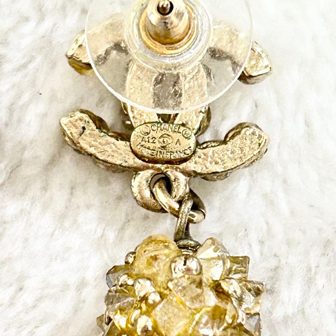 CHANEL シャネル ココマーク ラインストーン ピアス 箱付き