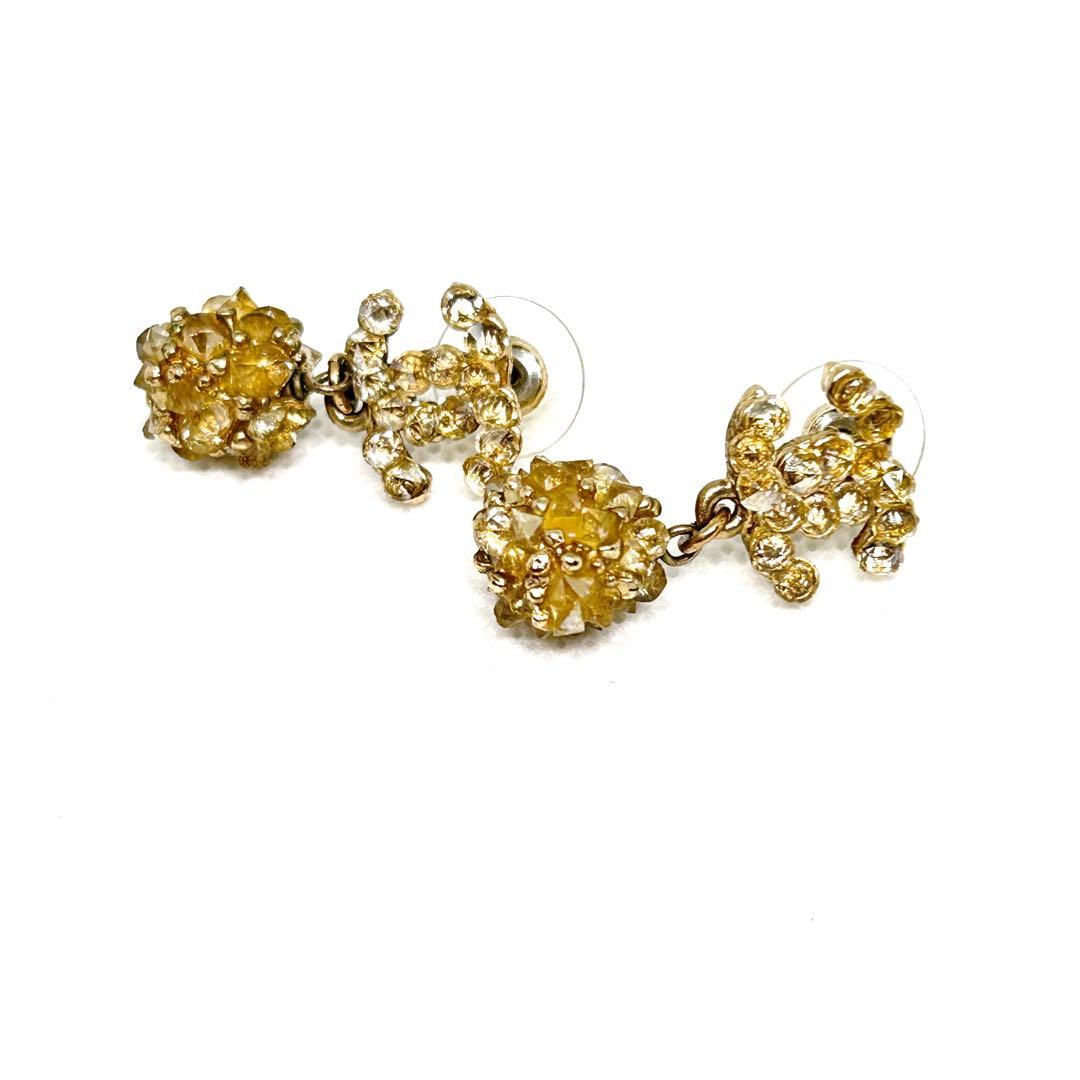 CHANEL シャネル ココマーク ラインストーン ピアス 箱付き